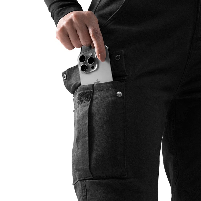 Dámske džínsy na motorku Rebelhorn Faster čierne