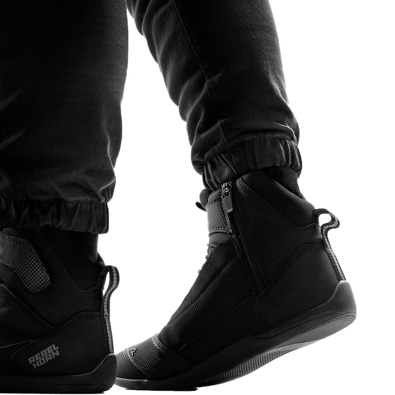 Dámske džínsy na motorku Rebelhorn Faster čierne