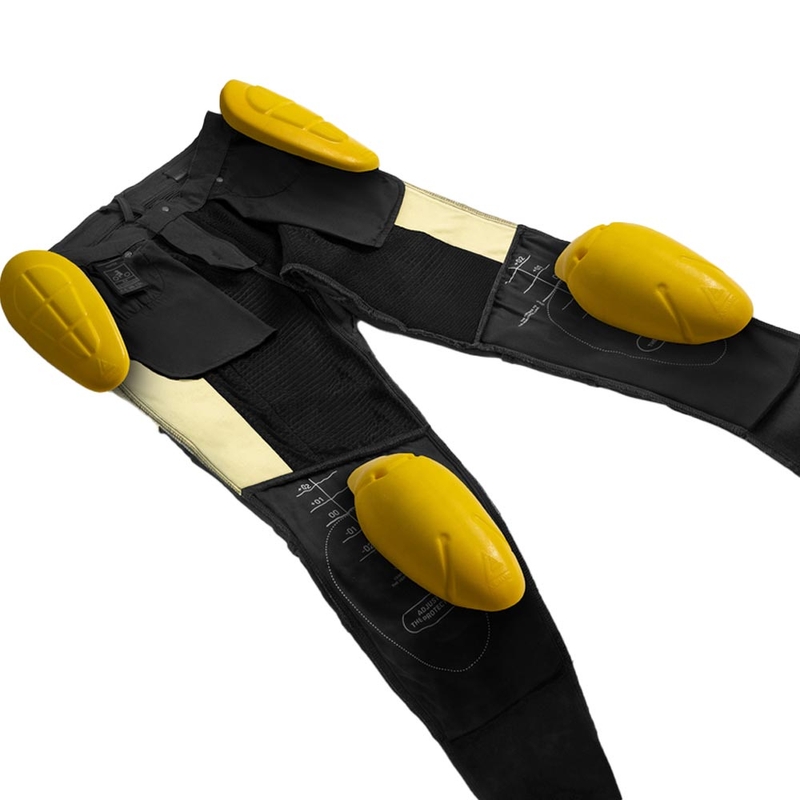 Dámske skrátené džínsy na motorku Rebelhorn Faster čierne