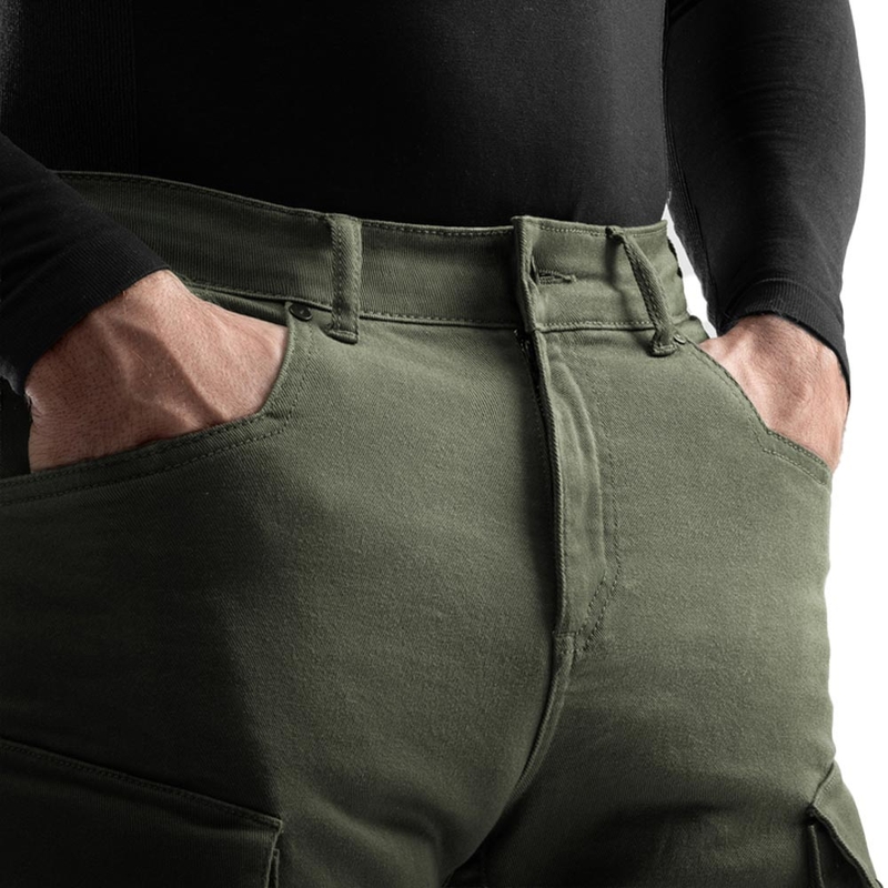 Džínsy na motorku Rebelhorn Faster zelené