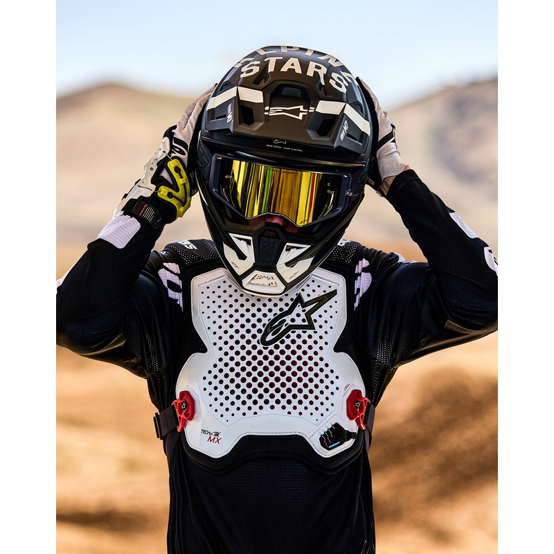 Airbagová vesta Alpinestars TECH-AIR®MX PLASMA system bielo-čierno-červená
