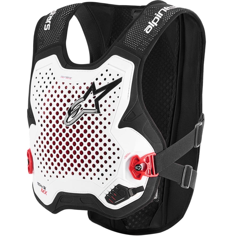 Airbagová vesta Alpinestars TECH-AIR®MX PLASMA system bielo-čierno-červená