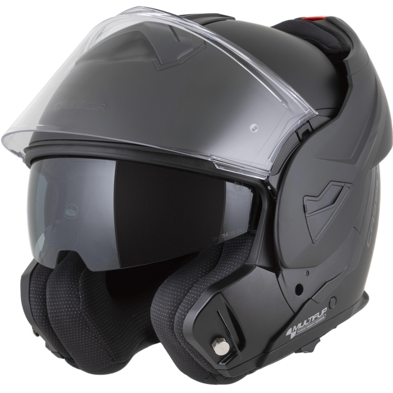 Preklápacia helma na motorku Cassida MultiFlip Solid Blackout matná čierno-čierna