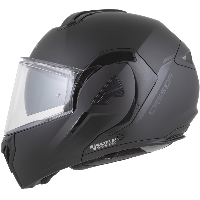 Preklápacia helma na motorku Cassida MultiFlip Solid Blackout matná čierno-čierna