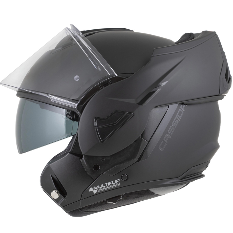 Preklápacia helma na motorku Cassida MultiFlip Solid Blackout matná čierno-čierna