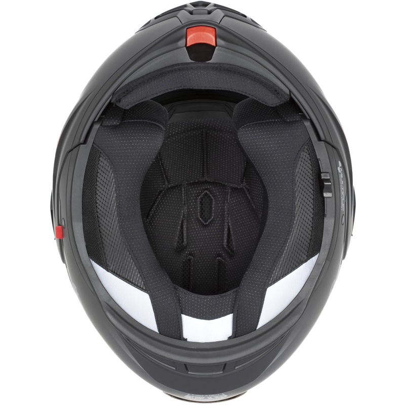 Preklápacia helma na motorku Cassida MultiFlip Solid perleťovo bielo-čierna
