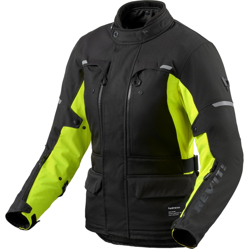 Dámska bunda na motorku Revit Outback 5 H2O čierno-fluo žltá