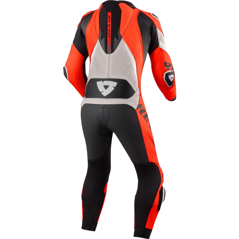 Kombinéza na motorku Revit One Piece Hyperspeed 3 svetlo šedo-fluo červená