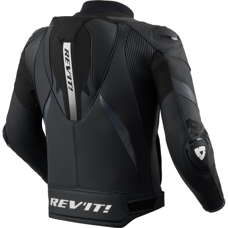 Kožená bunda na motorku Revit Hyperspeed 3 PRO čierno-antracitová