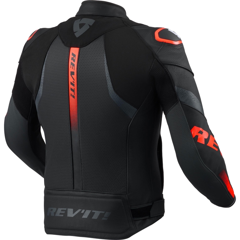 Kožená bunda na motorku Revit Hyperspeed 3 Air čierno-fluo červená