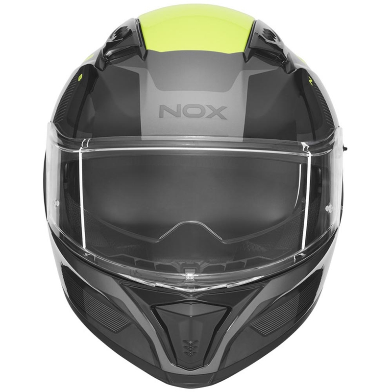 Integrálna prilba na motorku NOX N402 Mentor čierno-fluo žltá
