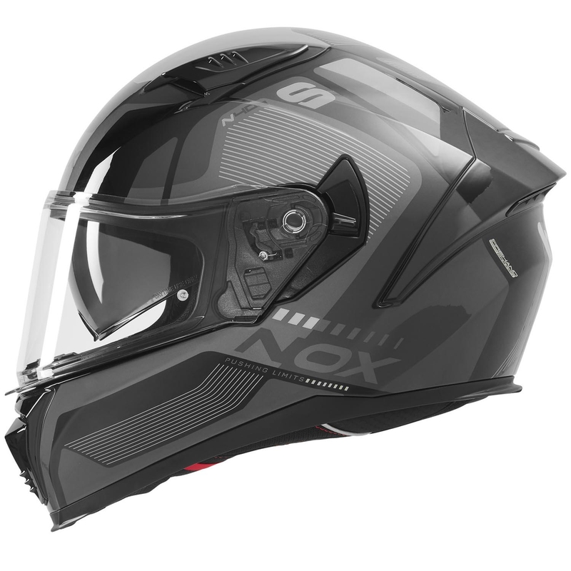 Integrálna prilba na motorku NOX N402 Mentor čierno-strieborná