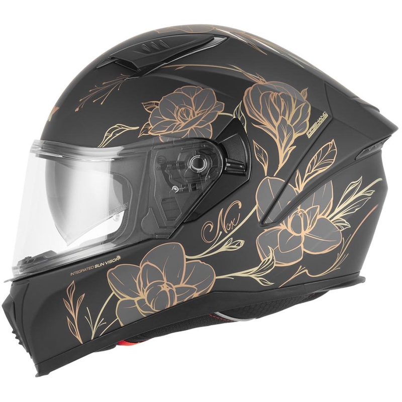 Integrálna helma na motorku NOX N402 Spring matná čierno-zlatá