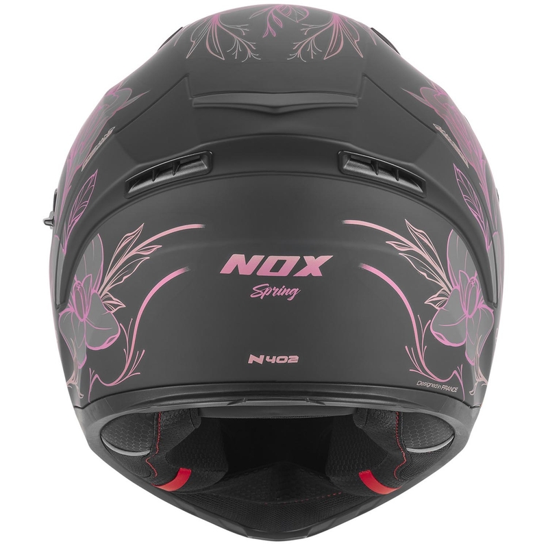 Integrálna helma na motorku NOX N402 Spring matná čierno-ružová