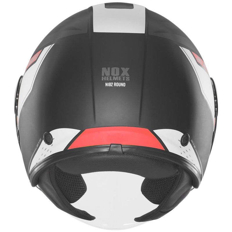 Otvorená prilba na motorku NOX N182 Round matná čierno-červená