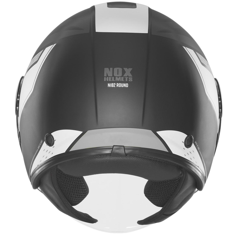 Otvorená helma na motorku NOX N182 Round matná čierno-strieborná