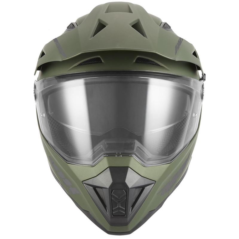 Enduro helma na motorku NOX N350 khaki zelená