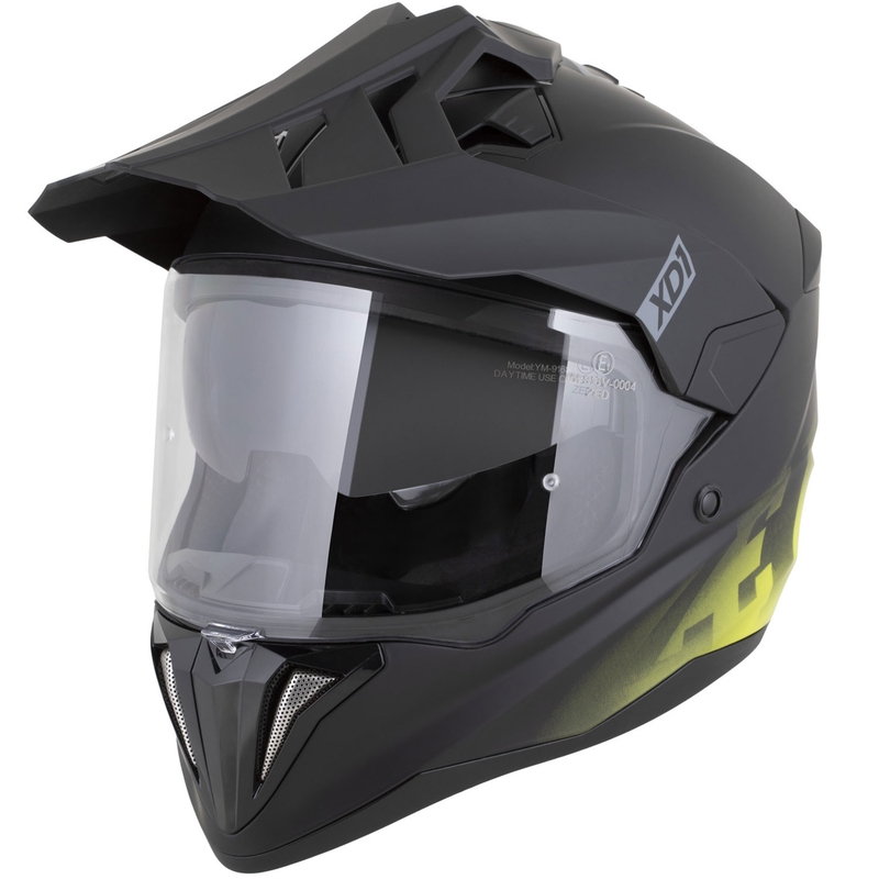 Enduro helma na motorku ZED XD1 matná čierno-fluo žltá