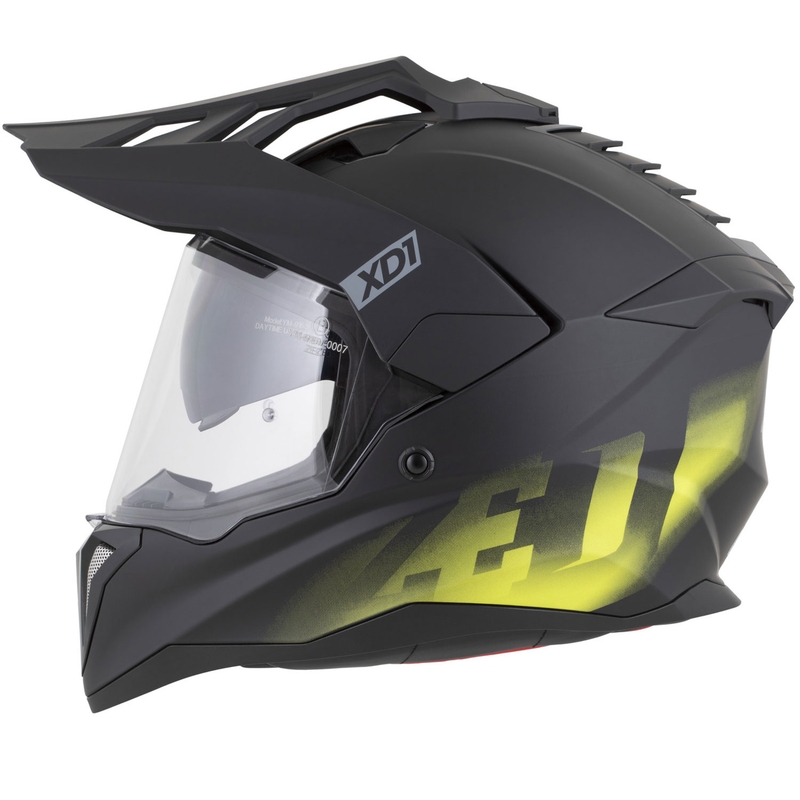 Enduro helma na motorku ZED XD1 matná čierno-fluo žltá