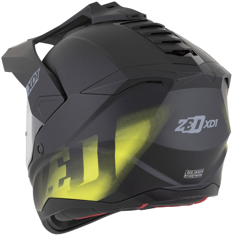Enduro helma na motorku ZED XD1 matná čierno-fluo žltá