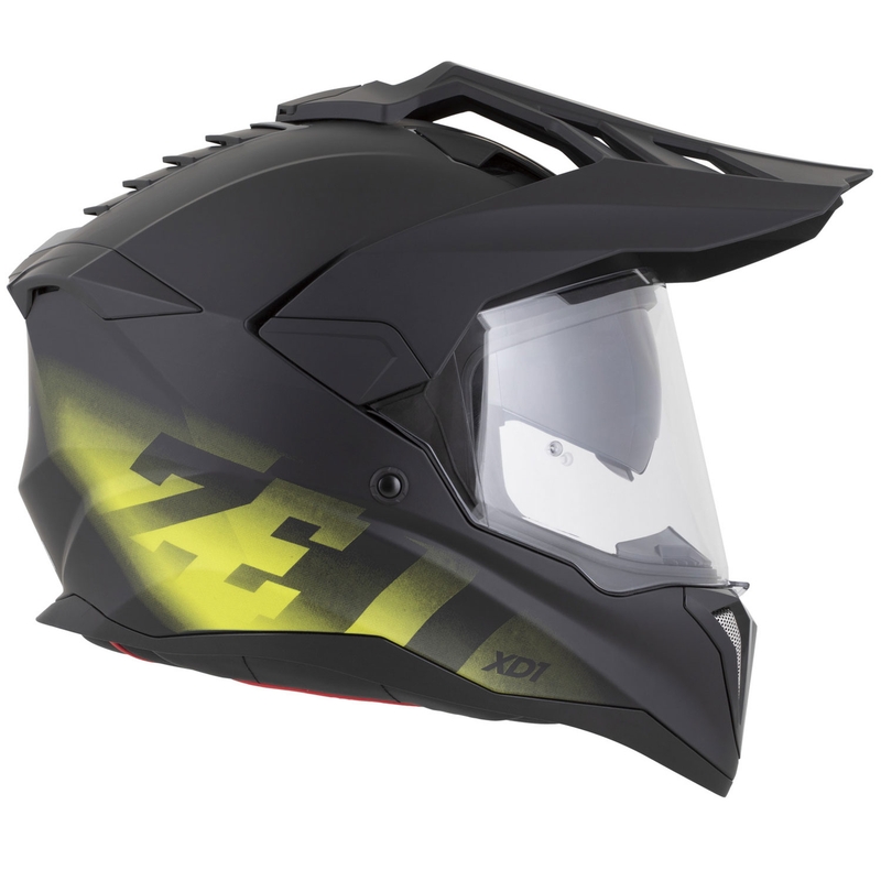 Enduro helma na motorku ZED XD1 matná čierno-fluo žltá