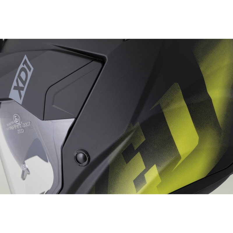 Enduro helma na motorku ZED XD1 matná čierno-fluo žltá