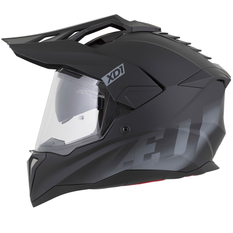 Enduro helma na motorku ZED XD1 matná čierno-tmavo sivá