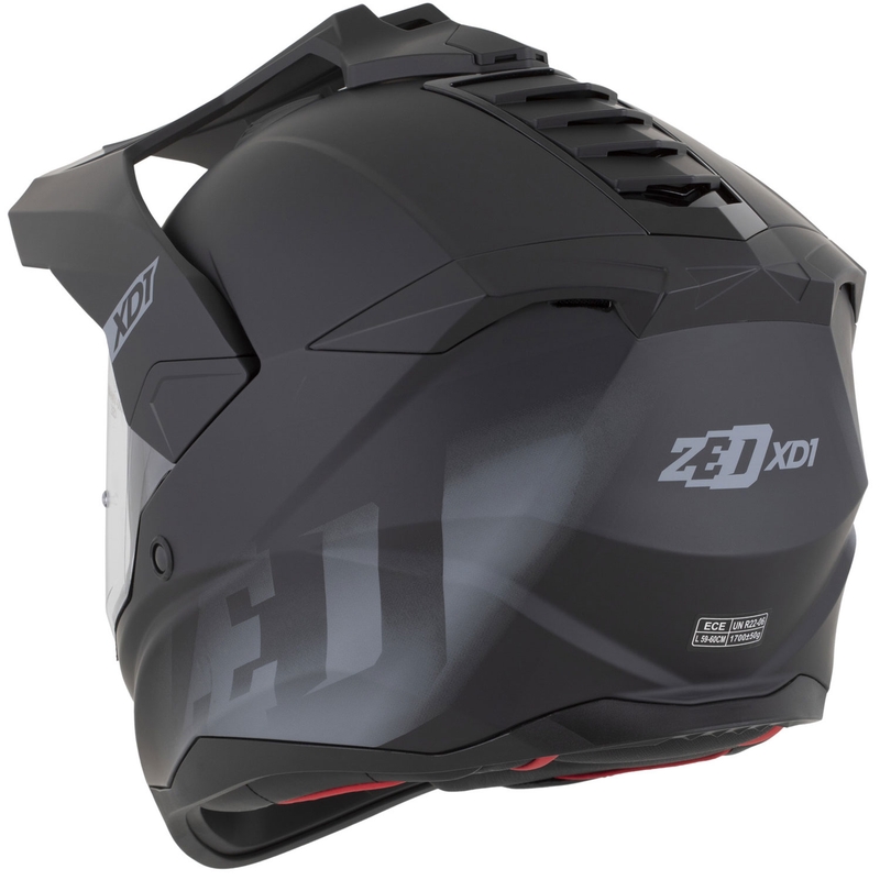 Enduro helma na motorku ZED XD1 matná čierno-tmavo sivá