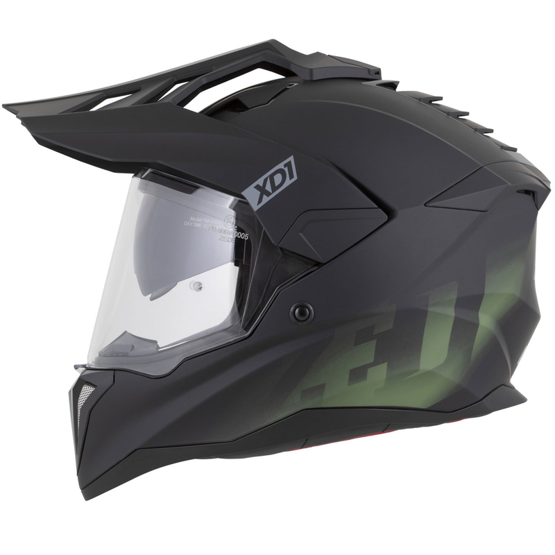 Enduro prilba na motorku ZED XD1 matná čierno-tmavo zelená