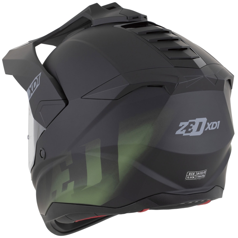 Enduro prilba na motorku ZED XD1 matná čierno-tmavo zelená