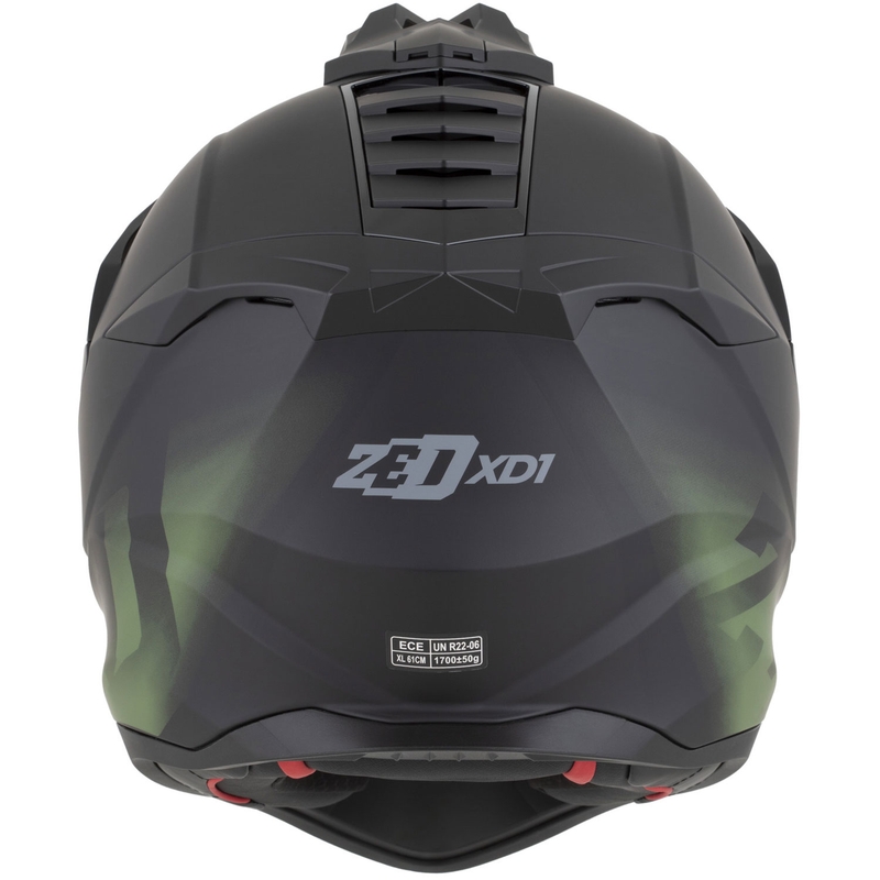 Enduro prilba na motorku ZED XD1 matná čierno-tmavo zelená