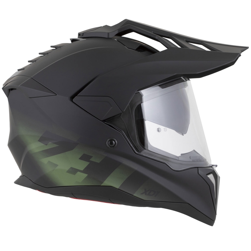 Enduro prilba na motorku ZED XD1 matná čierno-tmavo zelená