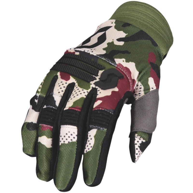 Rukavice na motorku SCOTT X-PLORE camo zeleno-pieskové
