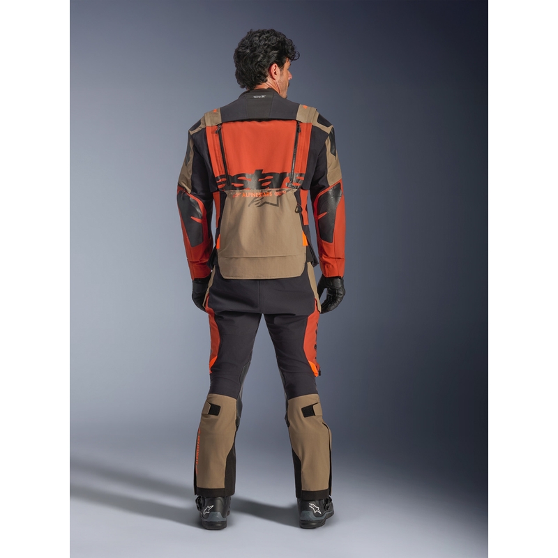 Bunda na motorku Alpinestars Halo PRO Drystar XF svetlo hnedo-tmavo oranžovo-čierna
