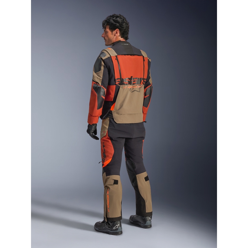 Bunda na motorku Alpinestars Halo PRO Drystar XF svetlo hnedo-tmavo oranžovo-čierna