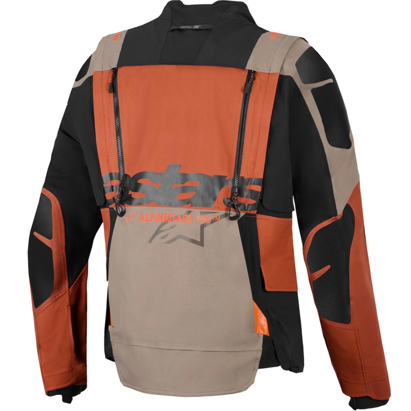 Bunda na motorku Alpinestars Halo PRO Drystar XF svetlo hnedo-tmavo oranžovo-čierna