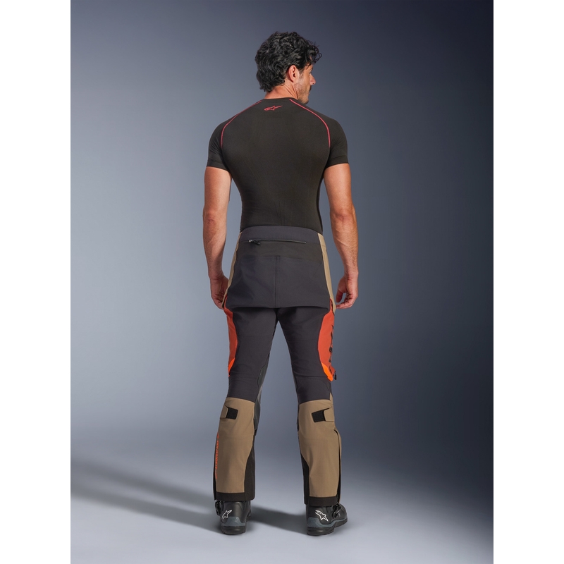 Nohavice na motorku Alpinestars Halo PRO Drystar XF svetlo hnedo-tmavo oranžovo-čierne