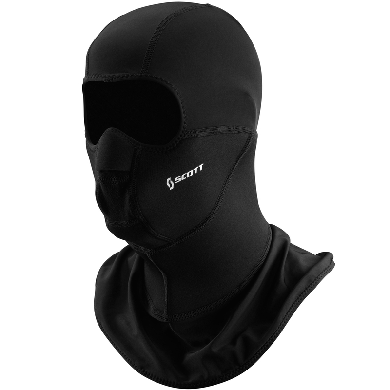 Kukla na motorku SCOTT FACE HEATER čierna