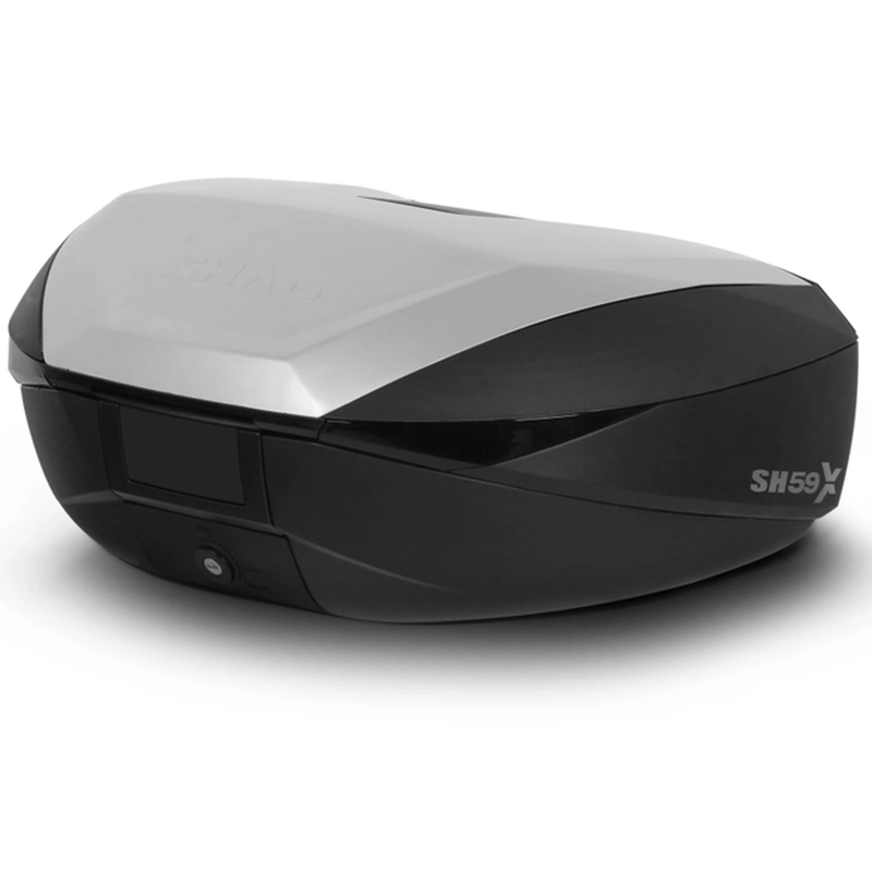 Vrchný kufor na motorku SHAD SH59X čierny  s hliníkovým krytom (rozšíriteľný koncept) so zámkom PRÉMIUM SMART