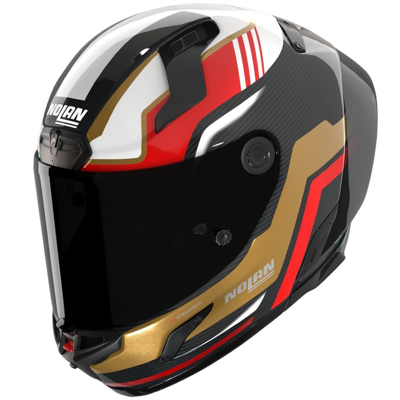 Integrálna prilba na motorku Nolan X-804 RS Ultra Carbon Piega lesklá čierno-zlato-červeno-zelená