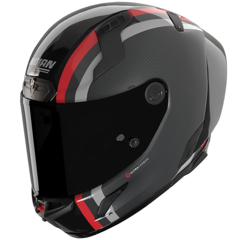 Integrálna prilba na motorku Nolan X-804 RS Ultra Carbon Gemini lesklá šedo-čierno-červeno-antracitová