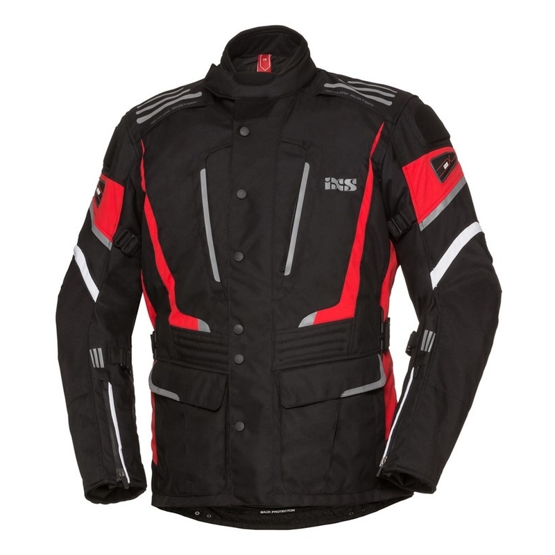 Bunda na motocykel iXS Powells čierno-červená