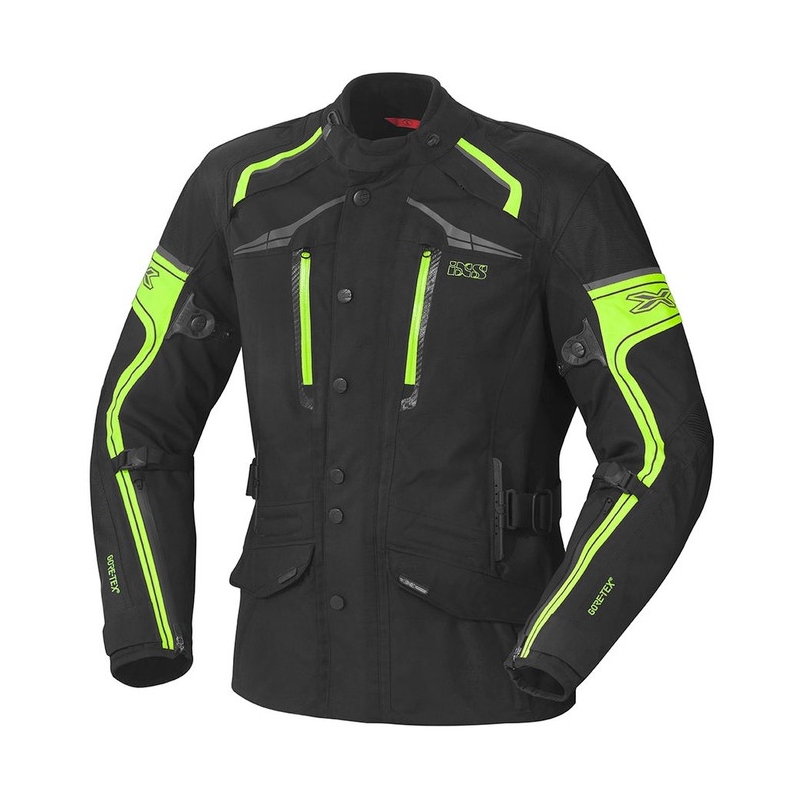 Dámska bunda na motocykel iXS Montgomery čierno-fluorescenčno žltá