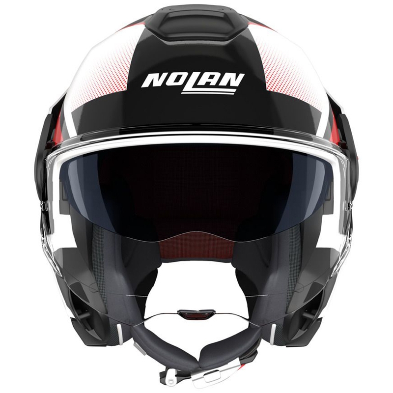Preklápacia prilba na motorku Nolan N120-1 Ciclone 363 bielo-čierno-červená