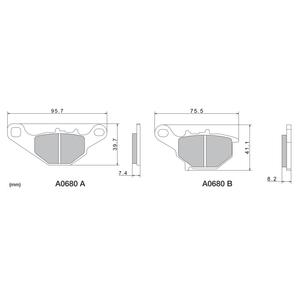 Brzdové doštičky NISSIN semi-metalická zmes M501-410 2 ks