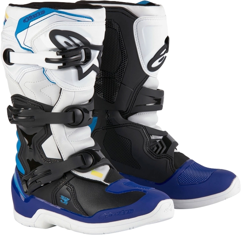 Detské čižmy na motocykel Alpinestars Tech 3S Youth bielo-čierno-modré