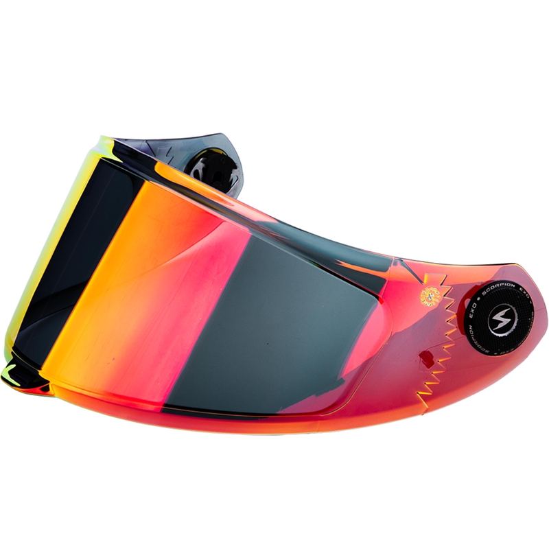 Plexi Scorpion KDS-F-04 pre helmy EXO-RACE Air zrkadlovo červené