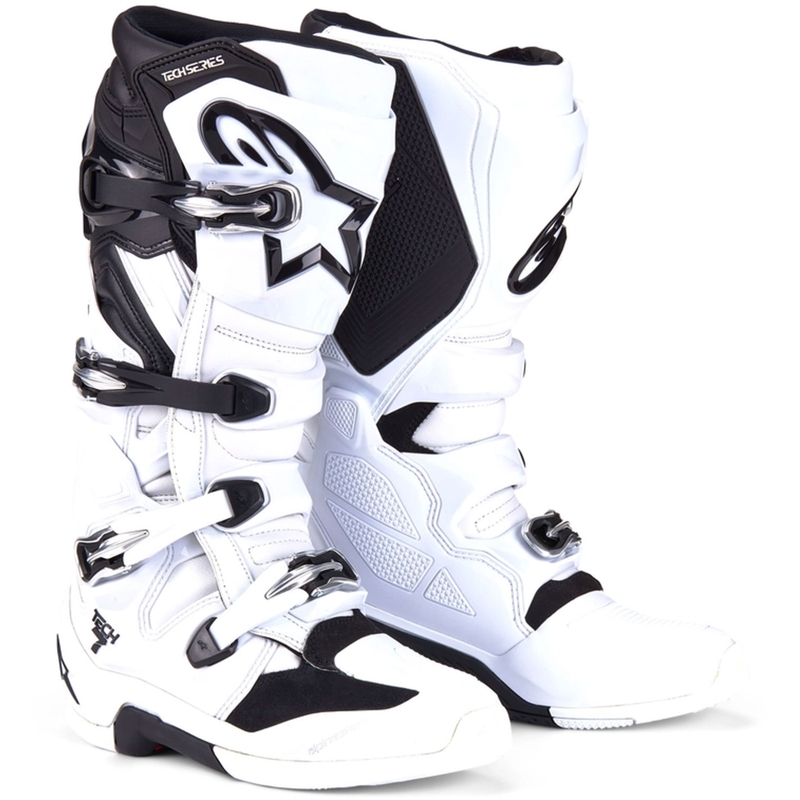 Topánky na motorku Alpinestars Tech 7 bielo-čierne