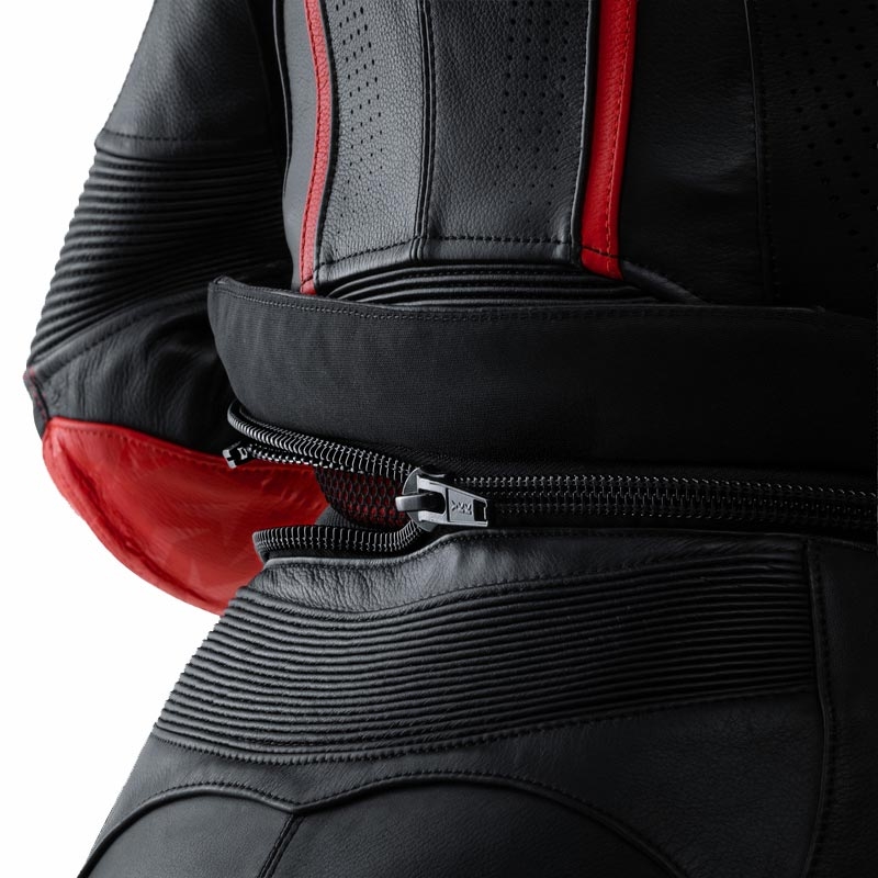 Dámska kožená bunda na motorku Rebelhorn Diva RS čierno-červená