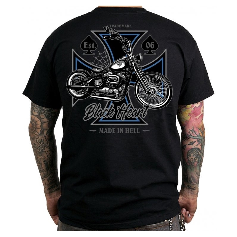 Pánske tričko Black Heart Chopper Cross